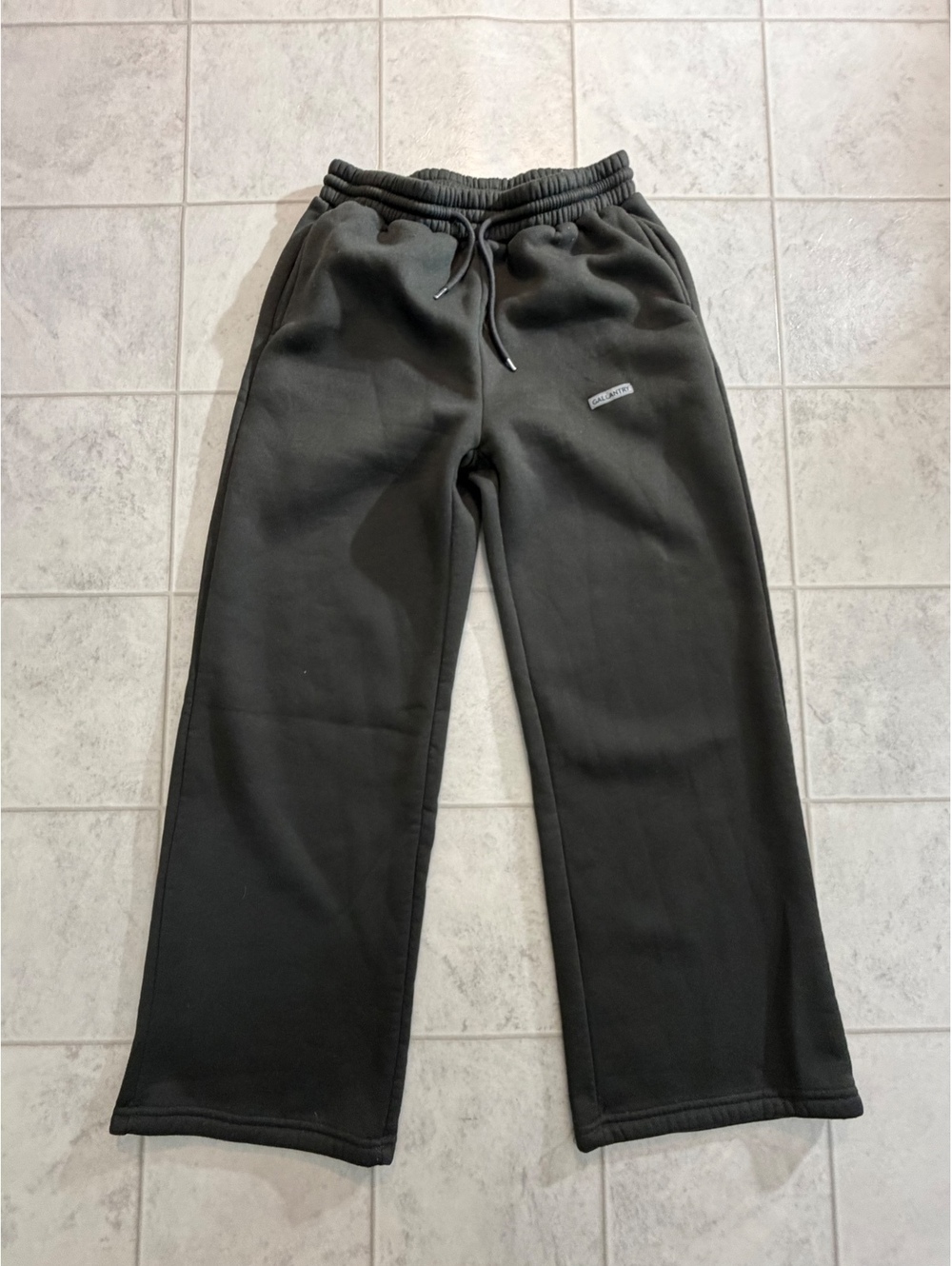 SHEIN olive wide-leg sweatpants